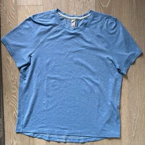 lululemon License to Train Classic Fit T-Shirt Heathered Blue Sz10